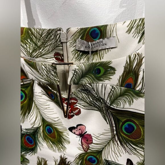 Versace Peacock Dress ~ Size 42 - Picture 6 of 16